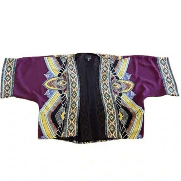 Anthropologie Boho Aztec Print Oversized Kimono Cardigan Size Small - Picture 7 of 8